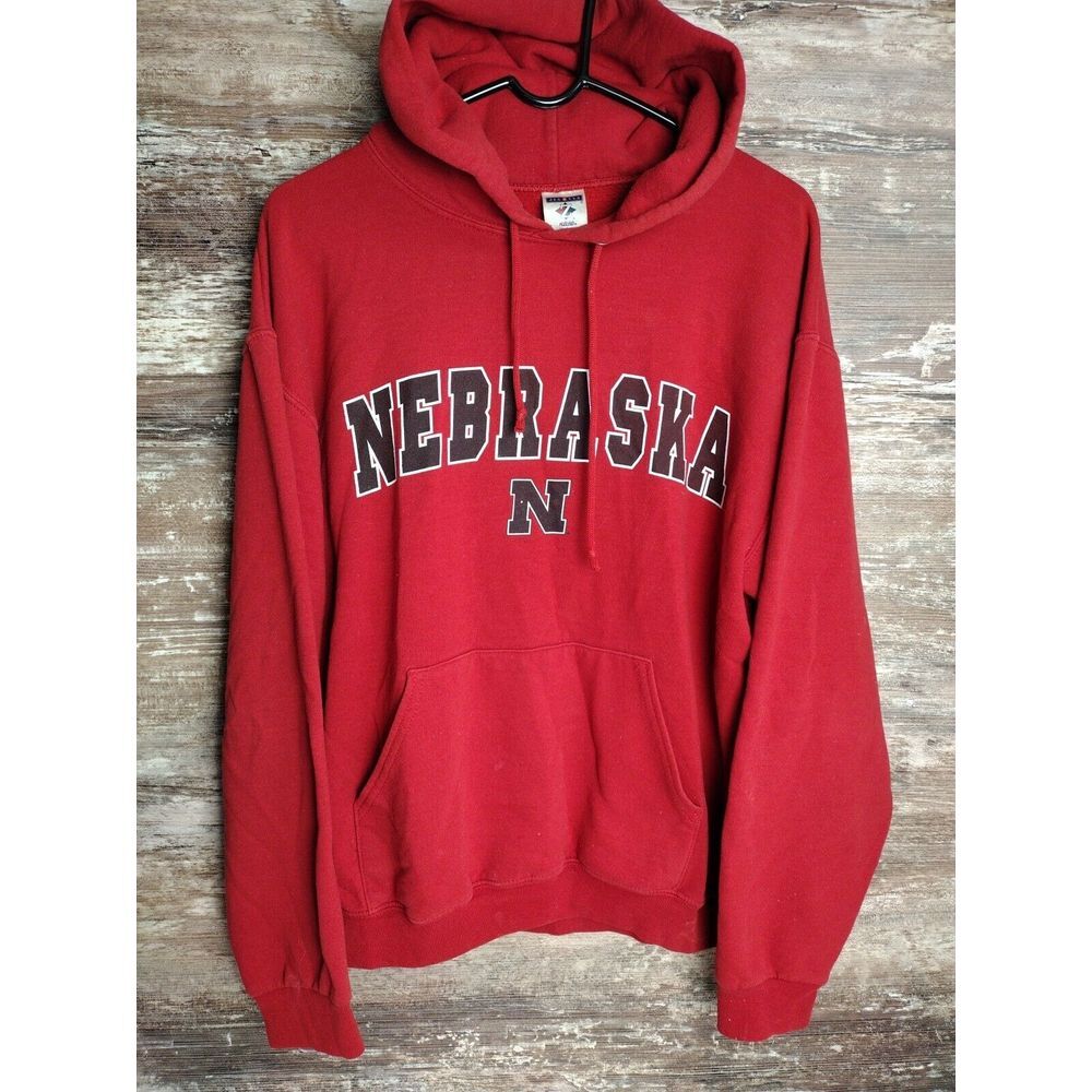 Nebraska Red Hoodie Men's M Jerzees